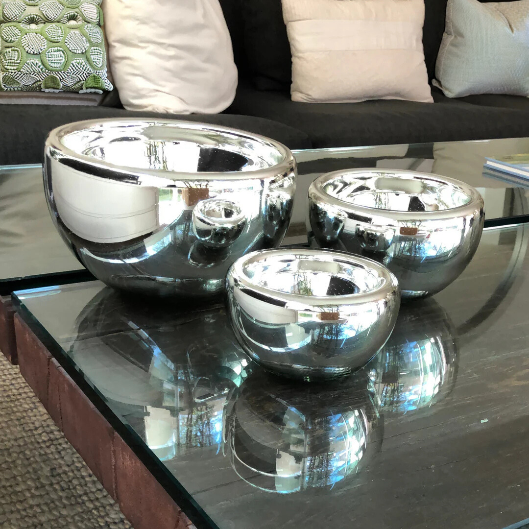 Bowls Plata en Vidrio Soplado