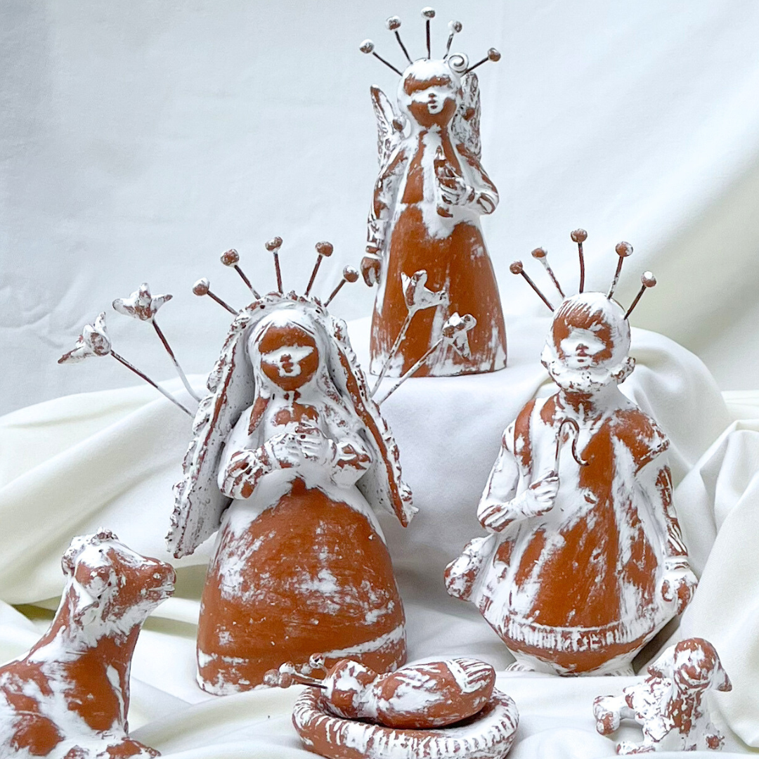 Nacimiento barro - Mediano ( 14 pzas - 19cm)