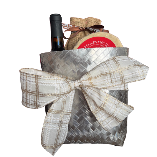 Cesto de aluminio tejido