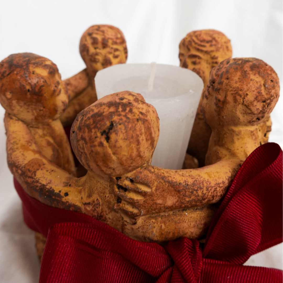 Círculo de manos navidad