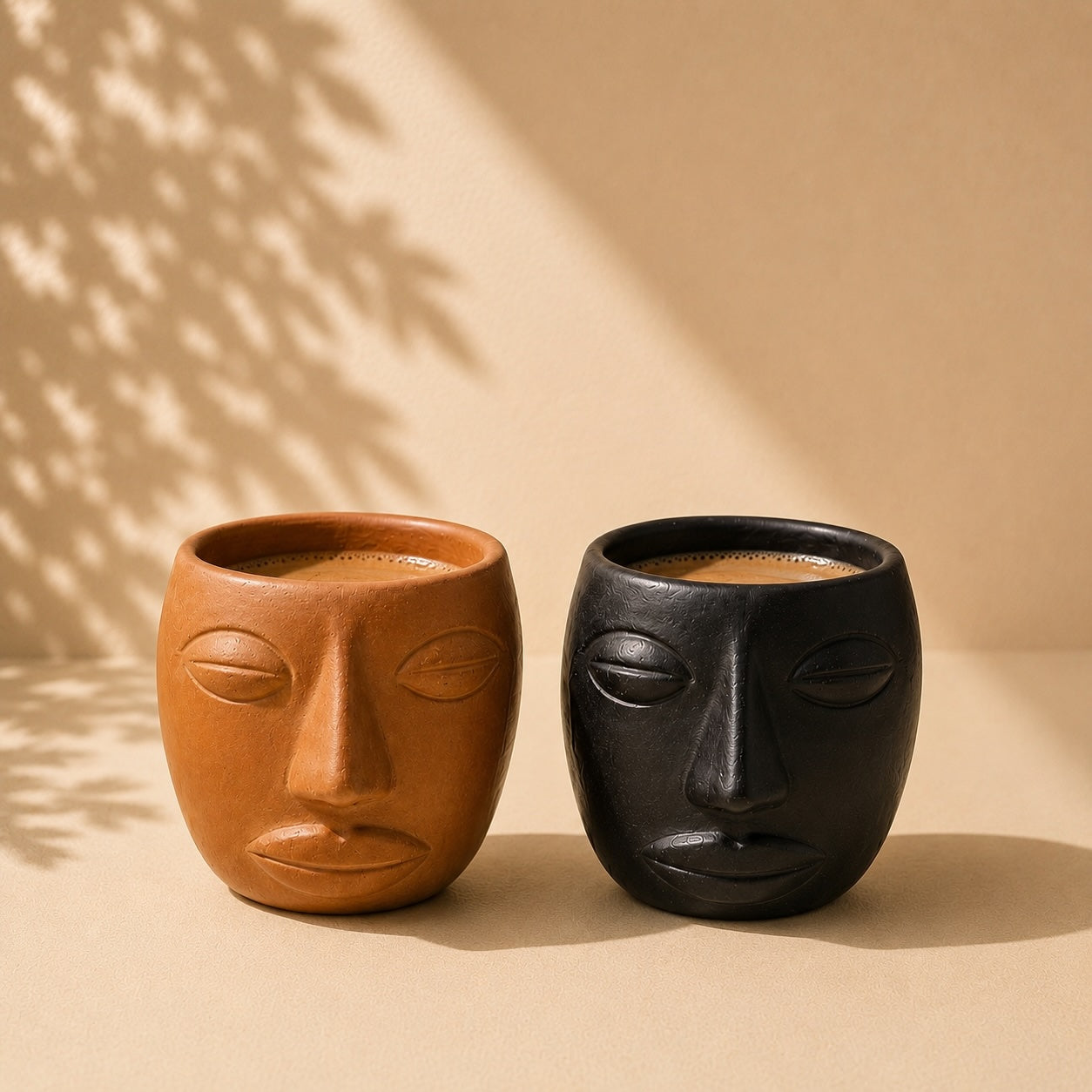 Taza Rostro de Barro Negro