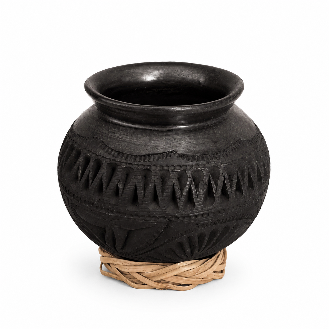 Cantarito de barro negro