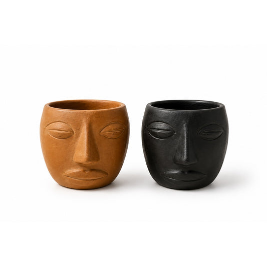 Taza Rostro de Barro Negro